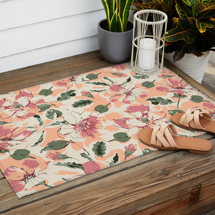 Modern tropical garden PF01 Outdoor Rug Gallery Image 2