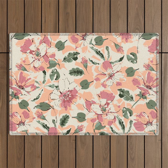 Modern tropical garden PF01 Outdoor Rug Gallery Image 1