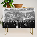 African American Flood Victims American Way Highest Standard of living black and white photograph Credenza Gallery Image 1