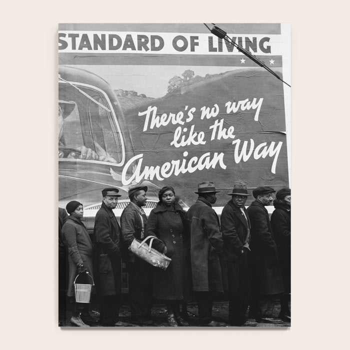 African American Flood Victims American Way Highest Standard of living black and white photograph Notebook Gallery Image 4