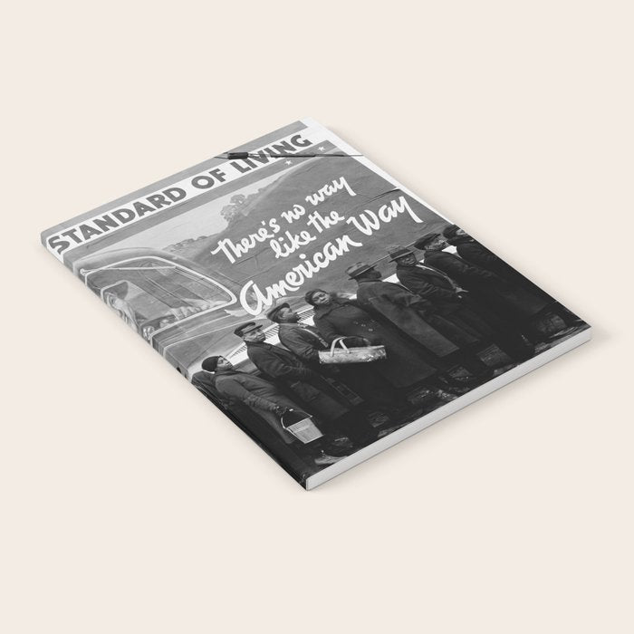 African American Flood Victims American Way Highest Standard of living black and white photograph Notebook Gallery Image 1