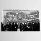 African American Flood Victims American Way Highest Standard of living black and white photograph Tablecloth Gallery Image 2
