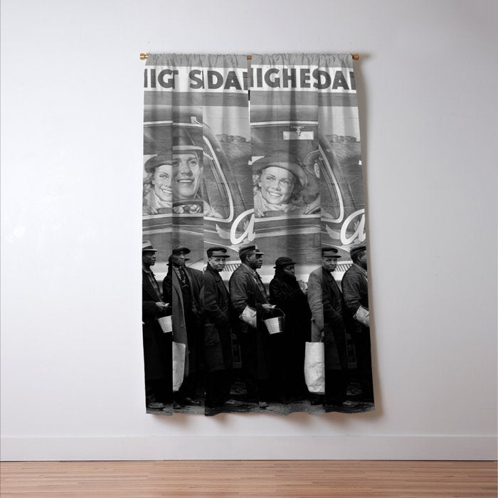 African American Flood Victims American Way Highest Standard of living black and white photograph Window Curtain Gallery Image 3