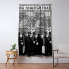 African American Flood Victims American Way Highest Standard of living black and white photograph Window Curtain Gallery Image 5