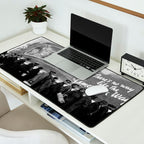 African American Flood Victims American Way Highest Standard of living black and white photograph Desk Mat Gallery Image 2
