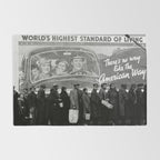 African American Flood Victims American Way Highest Standard of living black and white photograph Rug Gallery Image 2