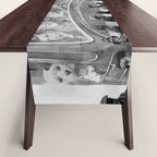 African American Flood Victims American Way Highest Standard of living black and white photograph Table Runner Gallery Image 1