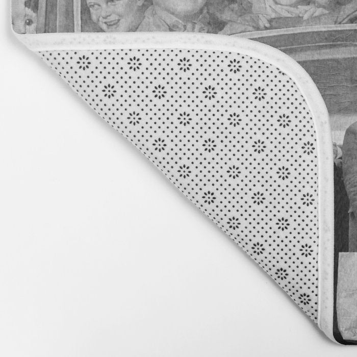 African American Flood Victims American Way Highest Standard of living black and white photograph Bath Mat Gallery Image 2