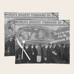 African American Flood Victims American Way Highest Standard of living black and white photograph Placemat Gallery Image 1