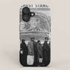 African American Flood Victims American Way Highest Standard of living black and white photograph iPhone Case Gallery Image 1