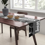 African American Flood Victims American Way Highest Standard of living black and white photograph Table Runner Gallery Image 2