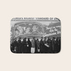 African American Flood Victims American Way Highest Standard of living black and white photograph Bath Mat Gallery Image 1