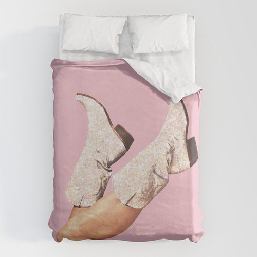 These Boots - Glitter Pink Ii Duvet Cover Gallery Image 6