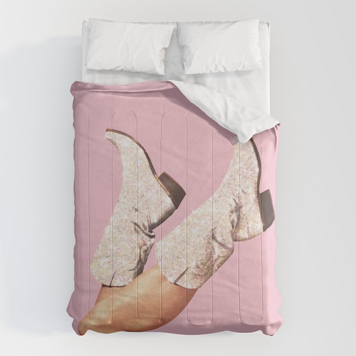 These Boots - Glitter Pink II Comforter Gallery Image 1