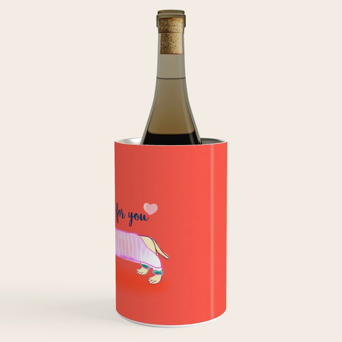 Valentine's Day dachshund dog Wine Chiller Gallery Image 3