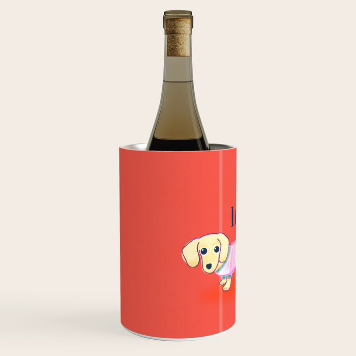 Valentine's Day dachshund dog Wine Chiller Gallery Image 2