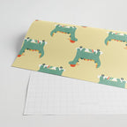 Dinosaur on retro skateboard Wrapping Paper Gallery Image 2