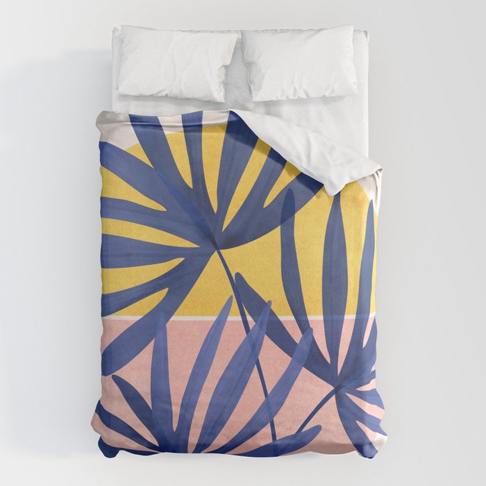 Bright Pop Tropical Palm Art Duvet Cover Gallery Image 6