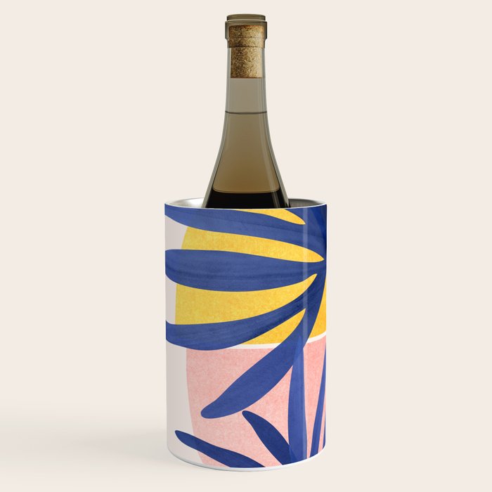 Bright Pop Tropical Palm Art Wine Chiller Gallery Image 2