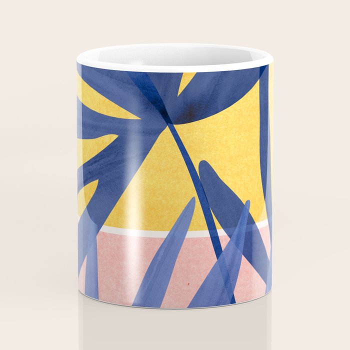 Bright Pop Tropical Palm Art Coffee Mug Gallery Image 4