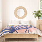 Bright Pop Tropical Palm Art Duvet Cover Gallery Image 3