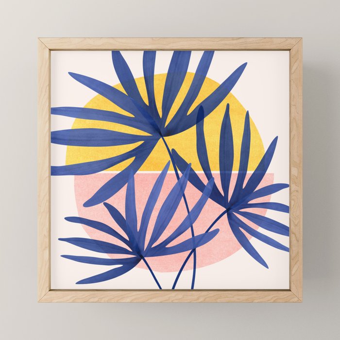 Bright Pop Tropical Palm Art Mini Art Print Gallery Image 1