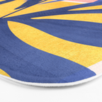 Bright Pop Tropical Palm Art Bath Mat Gallery Image 3
