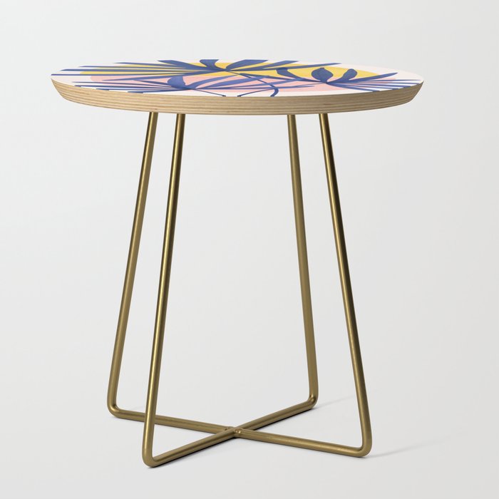 Bright Pop Tropical Palm Art Side Table Gallery Image 1