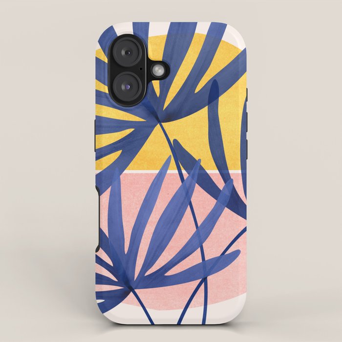 Bright Pop Tropical Palm Art iPhone Case Gallery Image 1