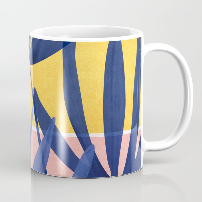 Bright Pop Tropical Palm Art Coffee Mug Gallery Image 1