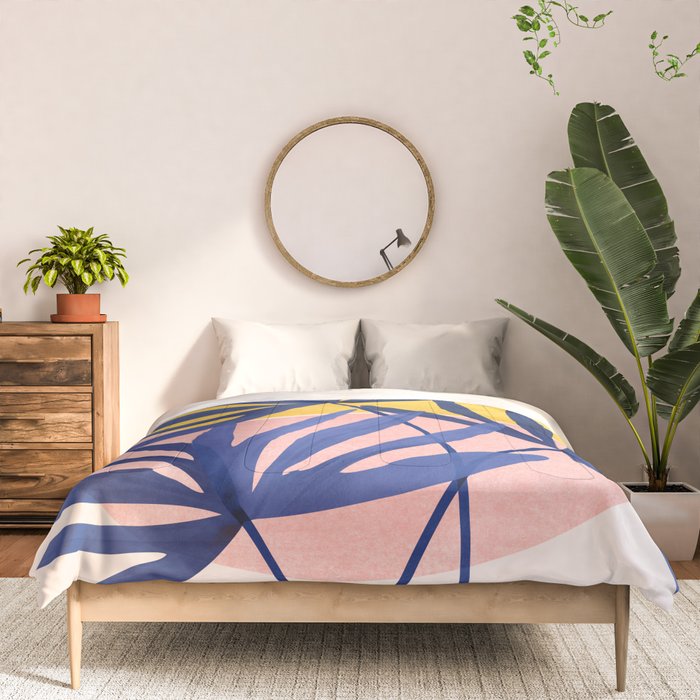 Bright Pop Tropical Palm Art Comforter Gallery Image 3