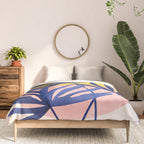 Bright Pop Tropical Palm Art Comforter Gallery Image 3