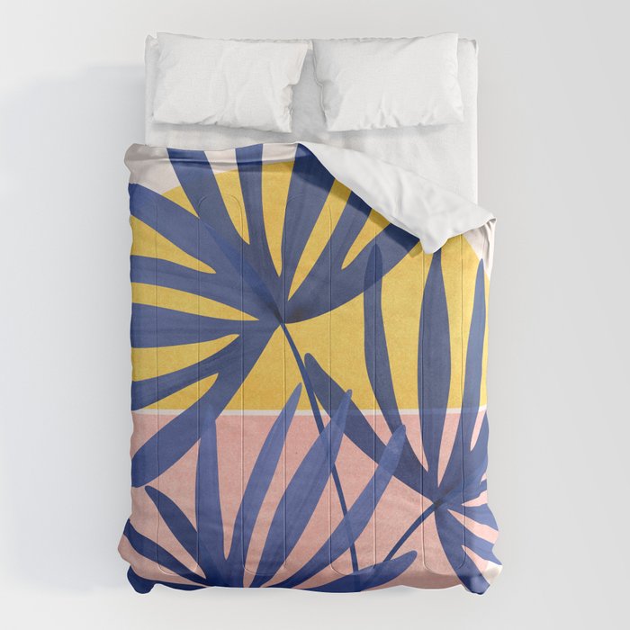 Bright Pop Tropical Palm Art Comforter Gallery Image 6