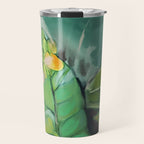 Abstract Green Leaves Travel Mug Gallery Image 1