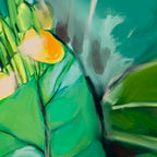 Abstract Green Leaves Coffee Mug Gallery Image 2