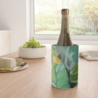 Abstract Green Leaves Wine Chiller Gallery Image 4