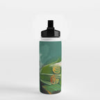 Abstract Green Leaves Water Bottle Gallery Image 2