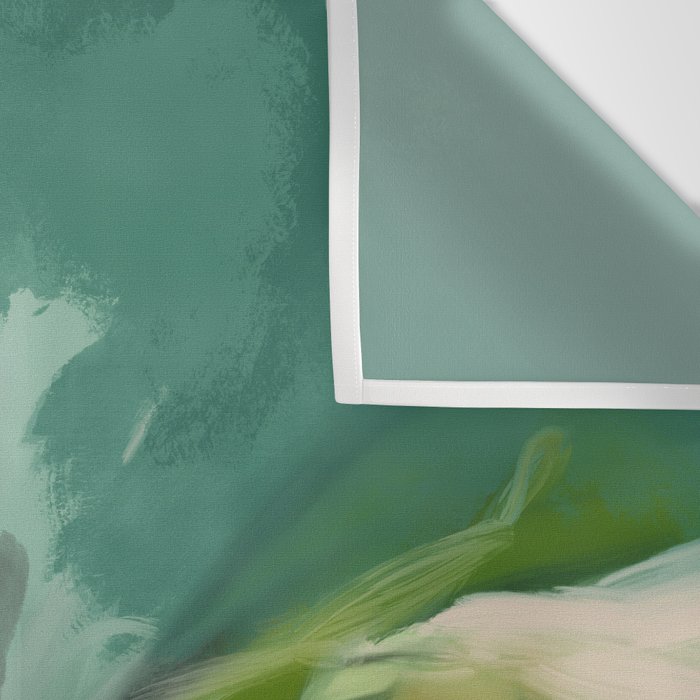 Abstract Green Leaves Wall Tapestry Gallery Image 3