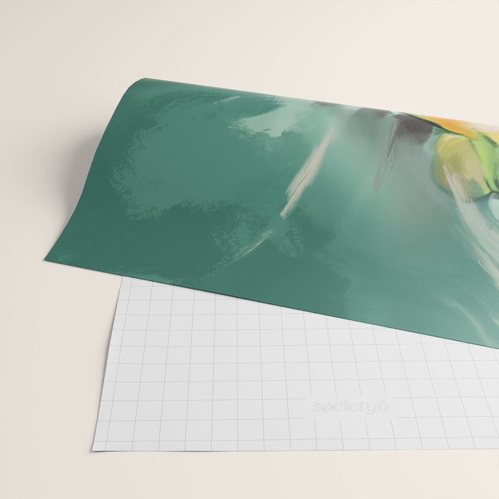 Abstract Green Leaves Wrapping Paper Gallery Image 2