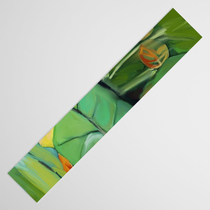 Abstract Green Leaves Table Runner Gallery Image 3