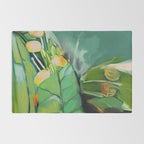 Abstract Green Leaves Rug Gallery Image 2
