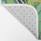 Abstract Green Leaves Bath Mat Gallery Image 2