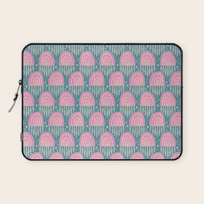 Little Rainbows - orchid and blue Laptop Sleeve Gallery Image 1