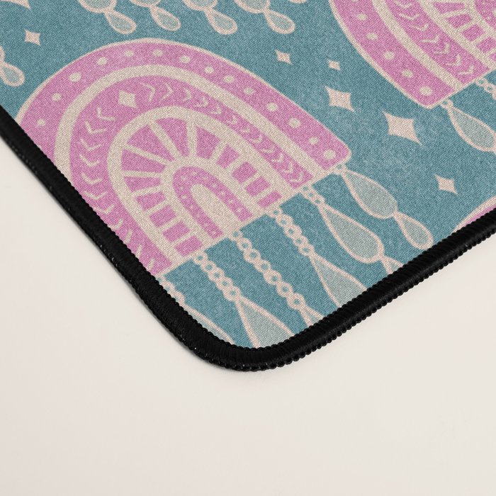 Little Rainbows - orchid and blue Desk Mat Gallery Image 4