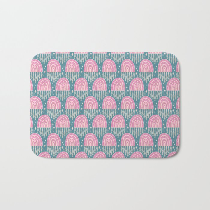 Little Rainbows - orchid and blue Bath Mat Gallery Image 1