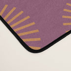 Boho Summer Sun Pattern VI Purple and Orange Desk Mat Gallery Image 4