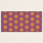 Boho Summer Sun Pattern VI Purple and Orange Desk Mat Gallery Image 3