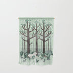 White Wolf in the Flowering Forest Wall Hanging Gallery Image 1