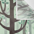 White Wolf in the Flowering Forest Wall Tapestry Gallery Image 3