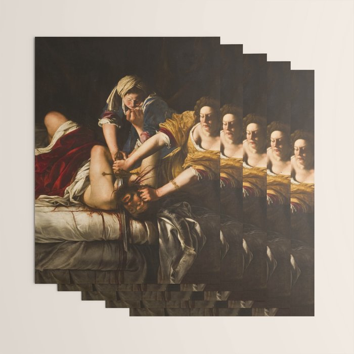 Judith Slaying Holofernes by Artemisia Gentileschi Wrapping Paper Gallery Image 3